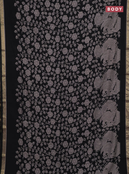 Black Muslin Silk - Prints