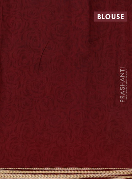 Black & Maroon Muslin Silk - Prints