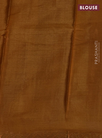 Coffee Brown Banarasi Tussar Silk Saree