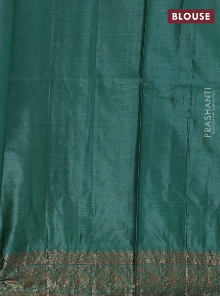 Pink & Green Banarasi Tussar Silk Saree