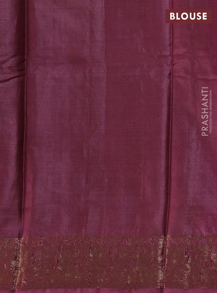 Mehendi Green & Pink Banarasi Tussar Silk Saree
