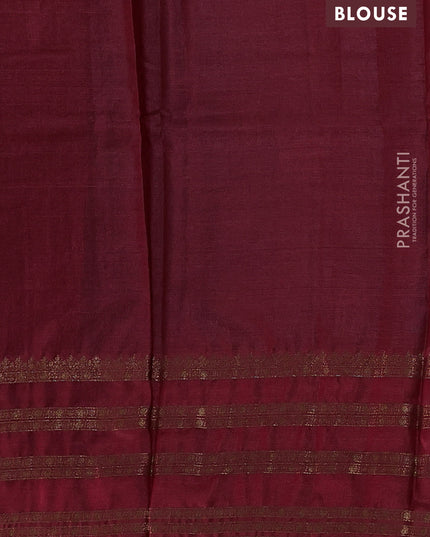 Violet & Maroon Banarasi Tussar Silk Saree