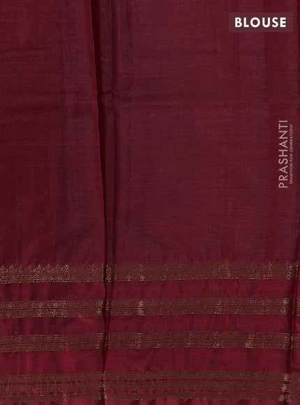 Violet & Maroon Banarasi Tussar Silk Saree