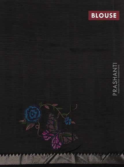 Grey Mangalagiri Silk Cotton - Embroidery