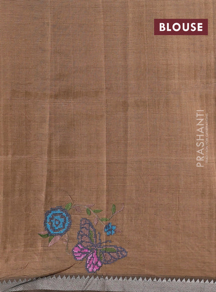 Sandal Mangalagiri Silk Cotton - Embroidery