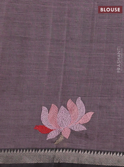 Pastel Pink Mangalagiri Silk Cotton - Embroidery