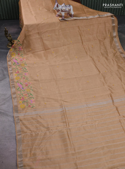 Sandal Mangalagiri Silk Cotton - Embroidery