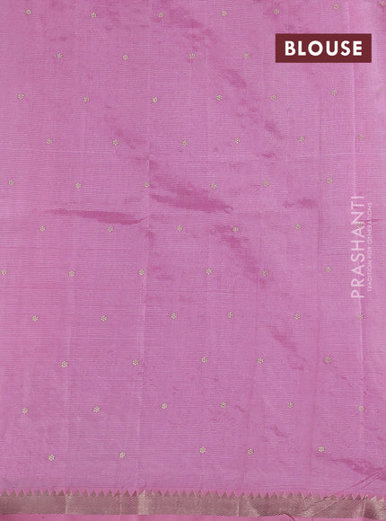 Pink Mangalagiri Silk Cotton - Embroidery