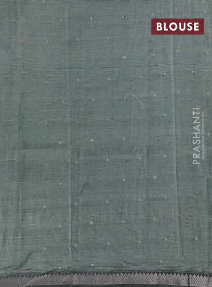 Pastel Green Mangalagiri Silk Cotton - Embroidery