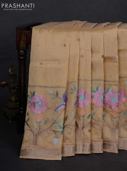 Sandal Mangalagiri Silk Cotton - Embroidery