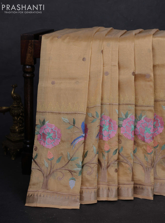 Sandal Mangalagiri Silk Cotton - Embroidery
