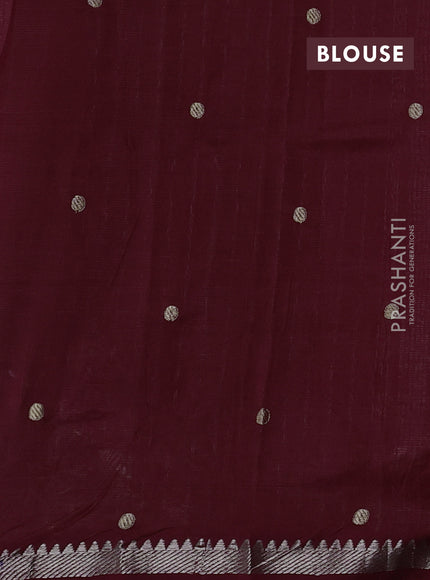 Maroon Mangalagiri Silk Cotton - Embroidery