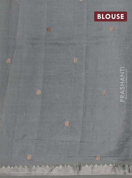 Grey Mangalagiri Silk Cotton - Embroidery