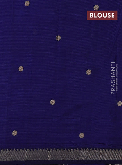 Navy Blue Mangalagiri Silk Cotton - Embroidery