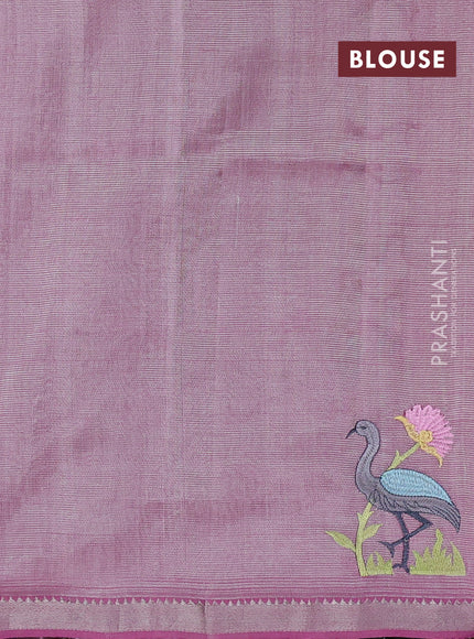 Pink Mangalagiri Silk Cotton - Embroidery