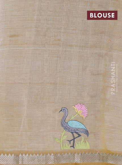Sandal Mangalagiri Silk Cotton - Embroidery