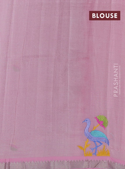 Pink Mangalagiri Silk Cotton - Embroidery
