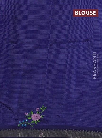 Blue Mangalagiri Silk Cotton - Embroidery