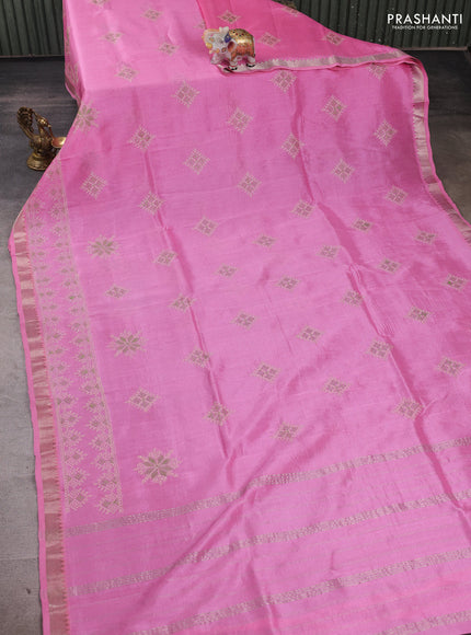 Pink Mangalagiri Silk Cotton - Embroidery