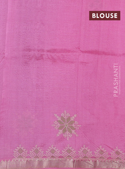 Pink Mangalagiri Silk Cotton - Embroidery