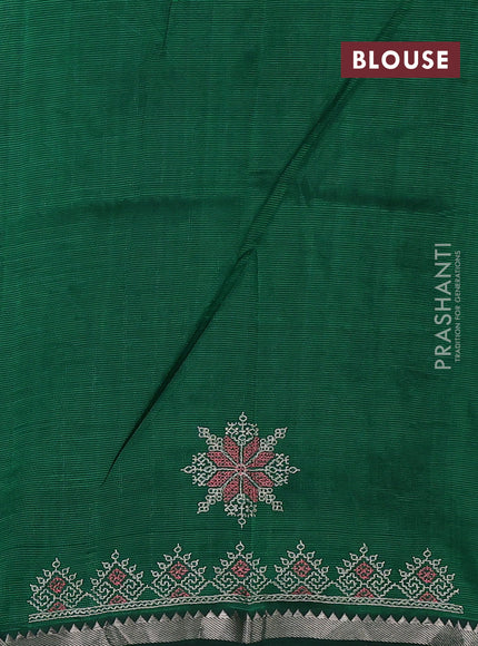 Green Mangalagiri Silk Cotton - Embroidery