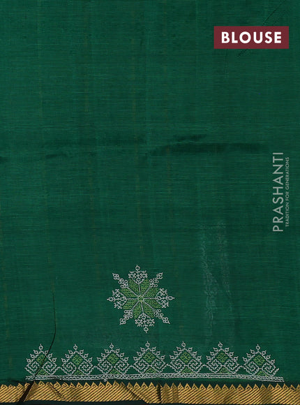 Green Mangalagiri Silk Cotton - Embroidery