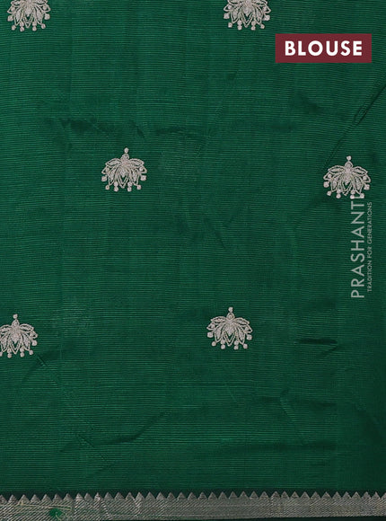 Green Mangalagiri Silk Cotton - Embroidery