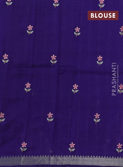 Violet Mangalagiri Silk Cotton - Embroidery