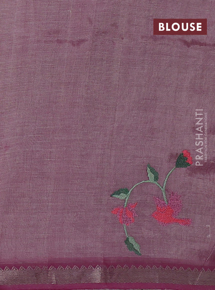 Pink Mangalagiri Silk Cotton - Embroidery