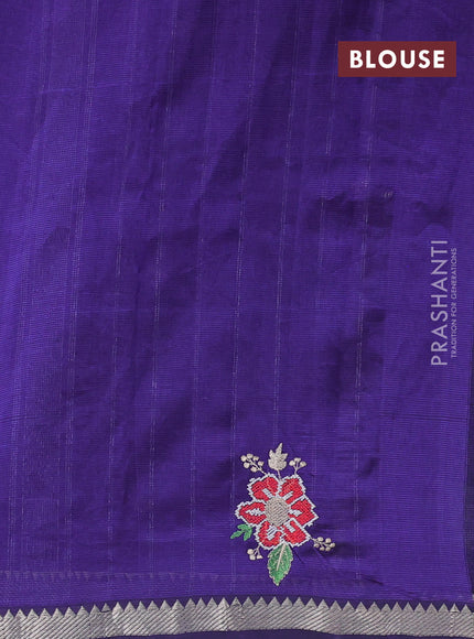 Violet Mangalagiri Silk Cotton - Embroidery