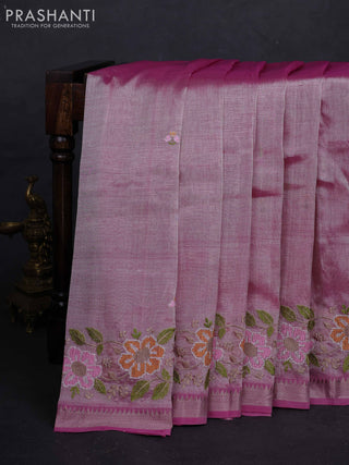 Pink Mangalagiri Silk Cotton - Embroidery