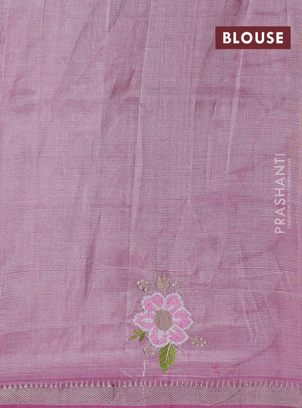 Pink Mangalagiri Silk Cotton - Embroidery