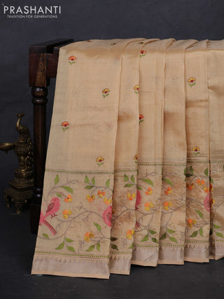 Sandal Mangalagiri Silk Cotton - Embroidery