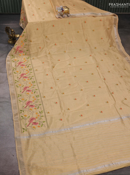 Sandal Mangalagiri Silk Cotton - Embroidery