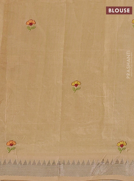 Sandal Mangalagiri Silk Cotton - Embroidery