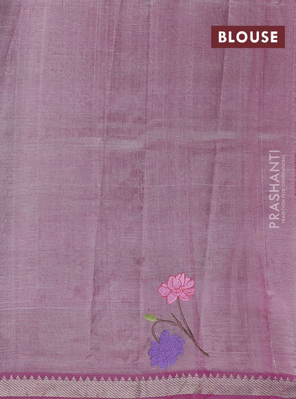 Pink Mangalagiri Silk Cotton - Embroidery