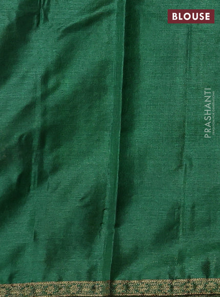 Purple & Green Banarasi Tussar Silk Saree