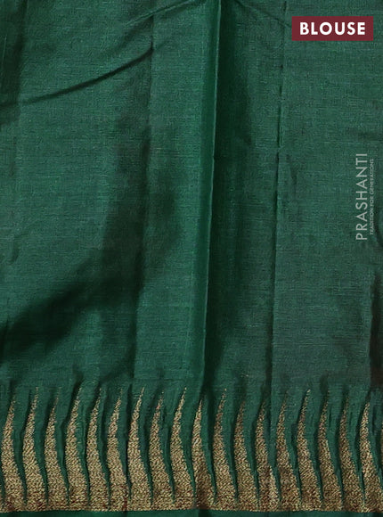 Maroon & Green Banarasi Tussar Silk Saree