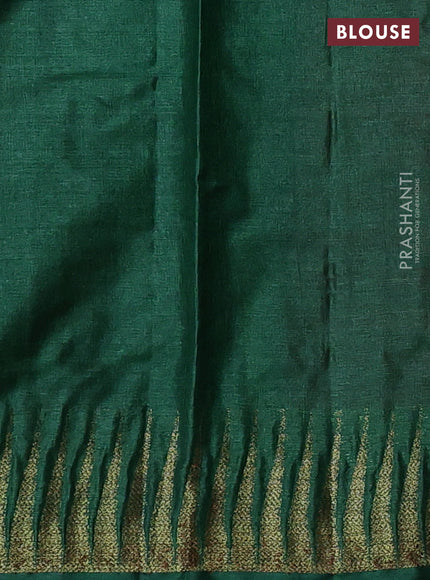 Pink & Green Banarasi Tussar Silk Saree