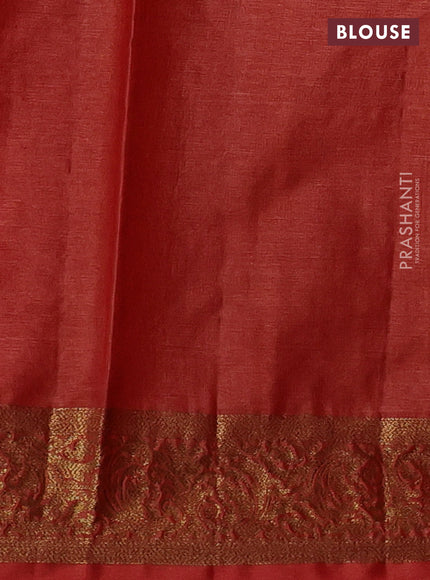 Pink & Rust Banarasi Tussar Silk Saree