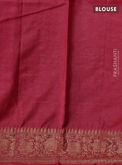 Violet & Maroon Banarasi Tussar Silk Saree