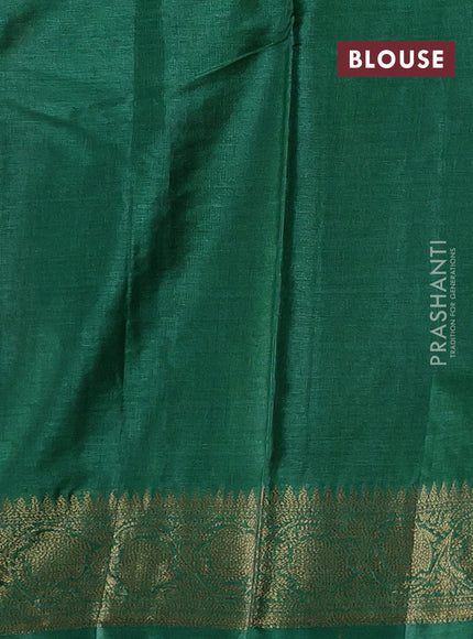 Purple & Green Banarasi Tussar Silk Saree