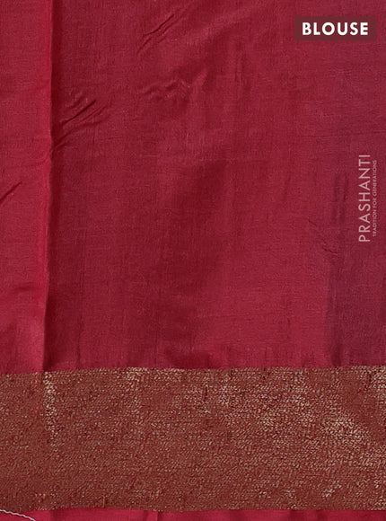 Violet & Maroon Banarasi Tussar Silk Saree