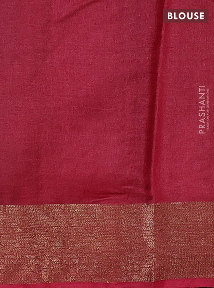 Coffee Brown & Maroon Banarasi Tussar Silk Saree