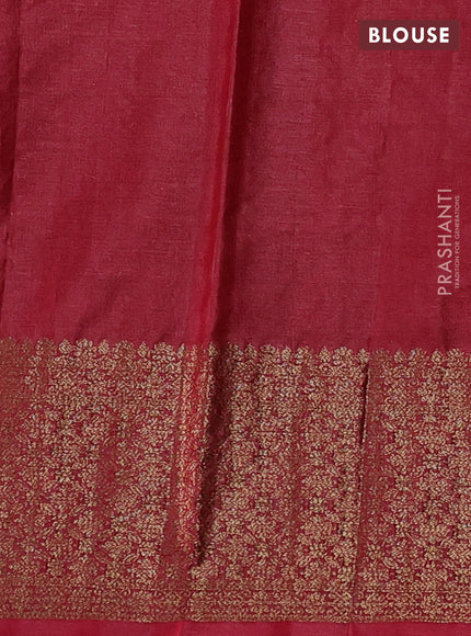 Violet & Maroon Banarasi Tussar Silk Saree