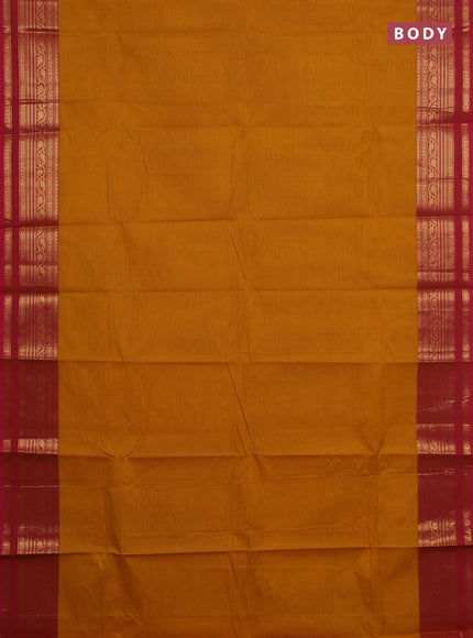 Brown & Maroon Banarasi Tussar Silk Saree