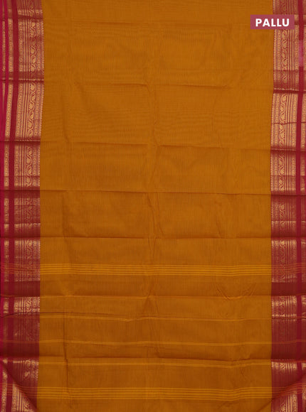 Brown & Maroon Banarasi Tussar Silk Saree