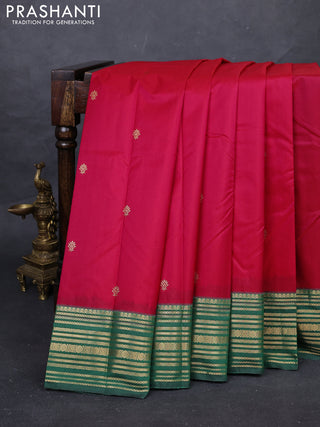 Pink & Green Bangalori Silk - Buttas