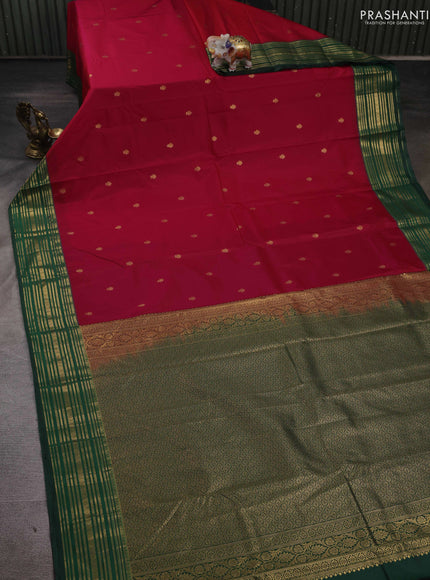 Pink & Green Bangalori Silk - Buttas