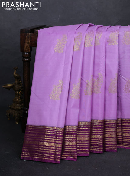 Lavender & Purple Bangalori Silk - Buttas